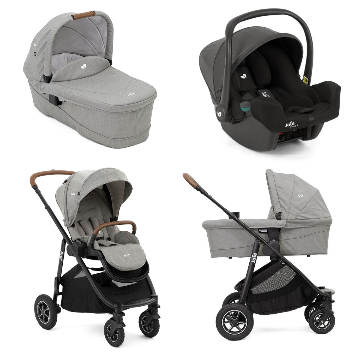 Joie Versatrax + i-Snug 2 Travel System Bundle - Pebble