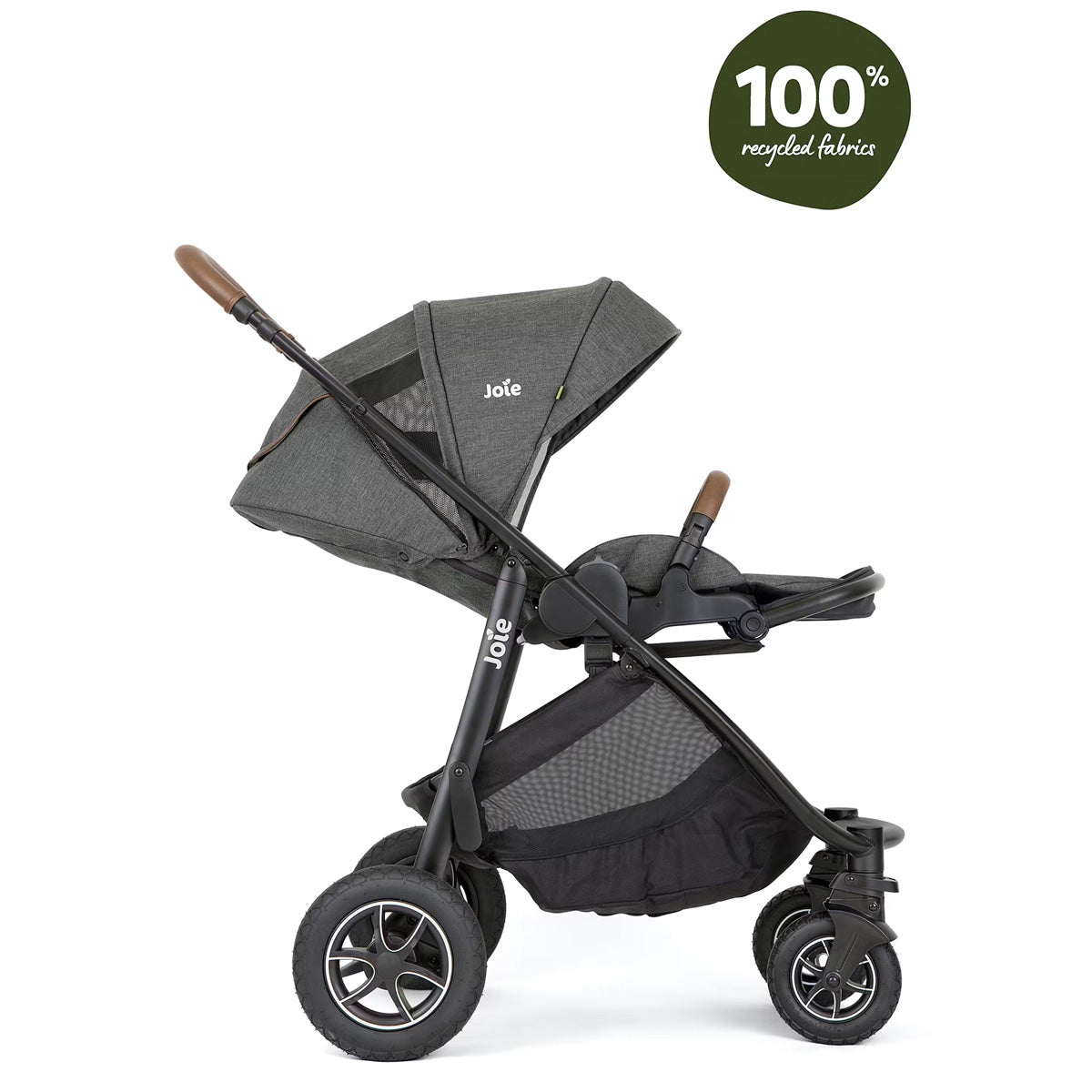 Joie Versatrax Trio On The Go Encore Travel System Bundle - Shell Grey