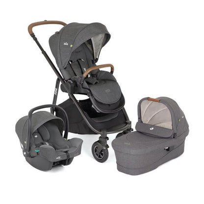Joie Versatrax Trio On The Go Encore Travel System Bundle - Shell Grey